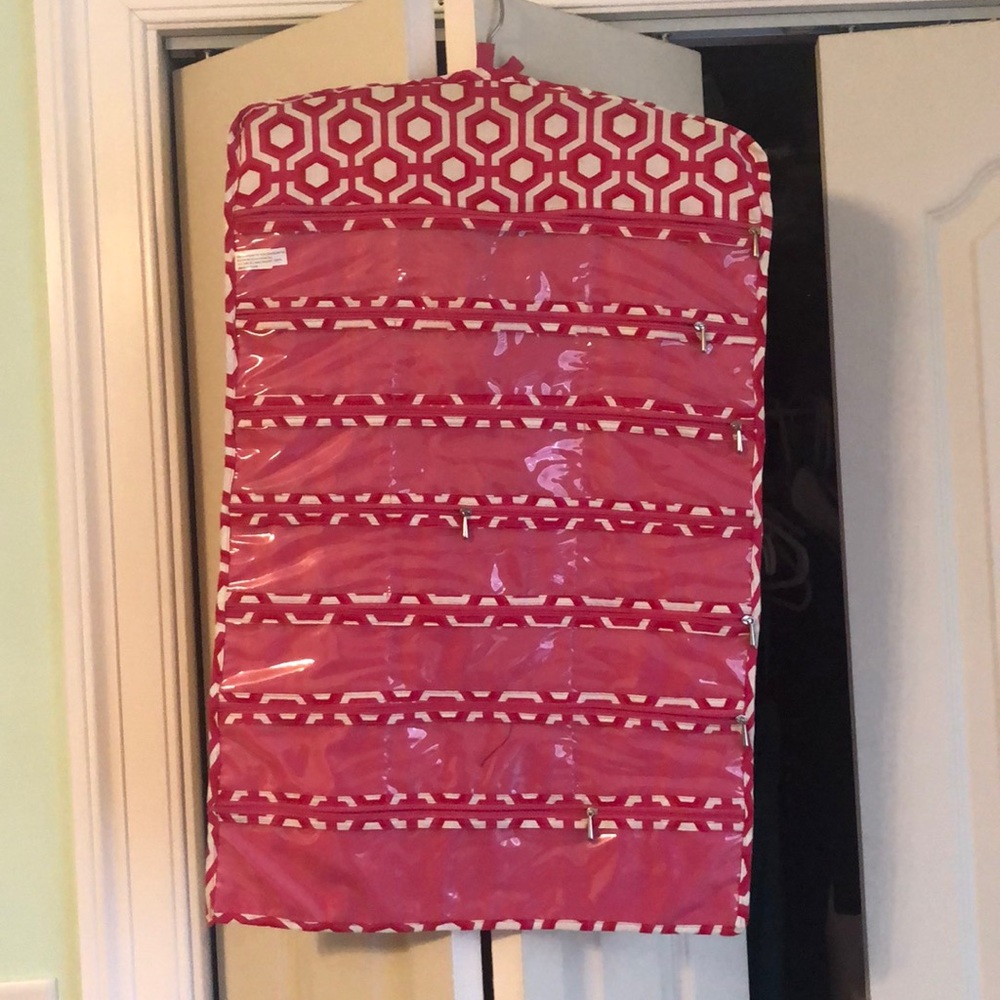Pink hanging organizer